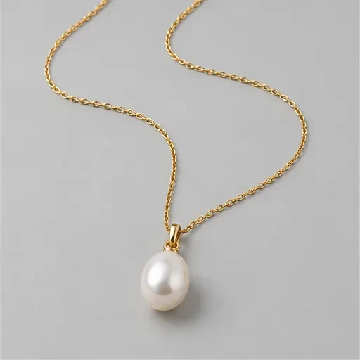 Pearl Drop Necklace — front