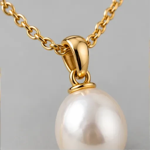 Pearl Drop Necklace — detail
