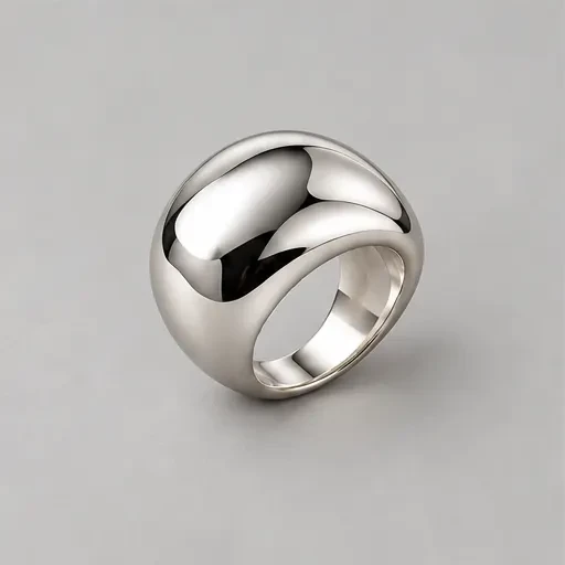 Silver Tide Ring — overhead