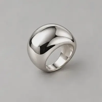 Silver Tide Ring — overhead